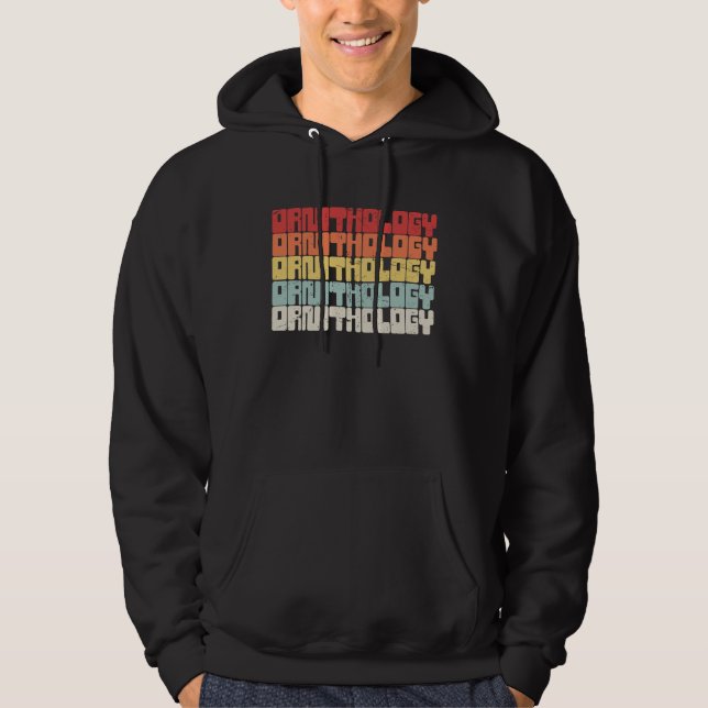 Birds & Ornithology  Retro Funny Ornithologist Hoodie (Front)