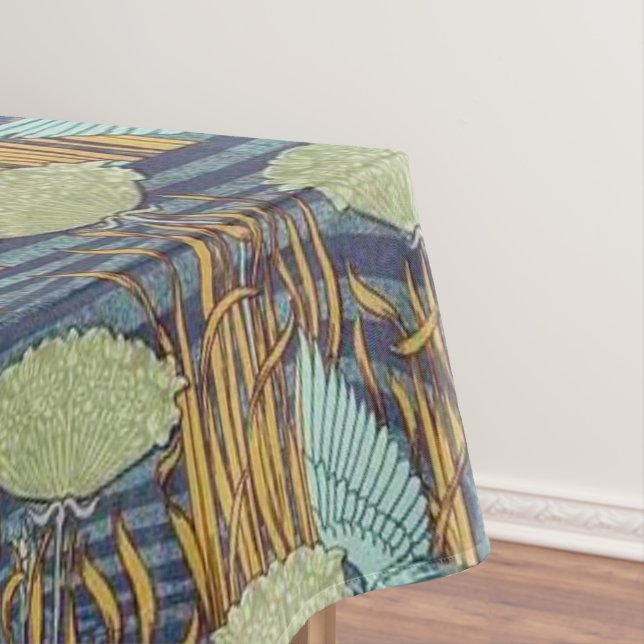 Birds over the pond Vintage Art Nouveau  Tablecloth (In Situ)