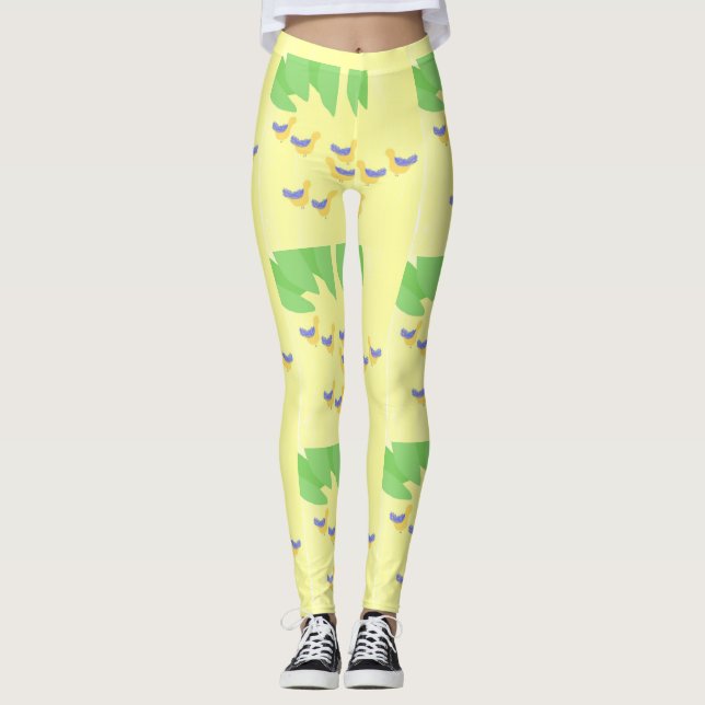 birds painting art leggings (Front)