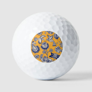 Birds Paisley Flowers Vintage Pattern Golf Balls