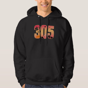 Birds Palm Trees And Beaches In Miami 305 Hoodie