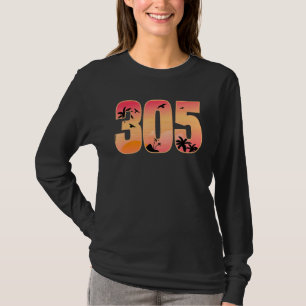 Birds Palm Trees And Beaches In Miami 305 T-Shirt