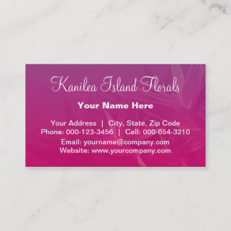 birds paradise.purple ~ bc business card