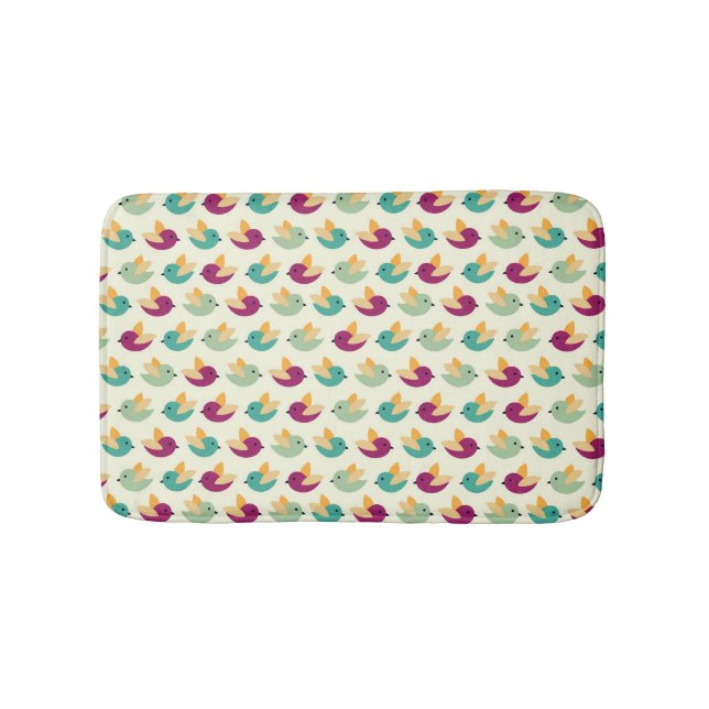 Birds pattern bath mat (Front)