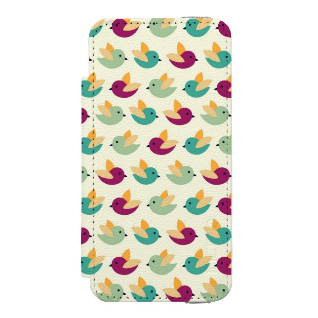 Birds pattern incipio iPhone wallet case (Folio Front)