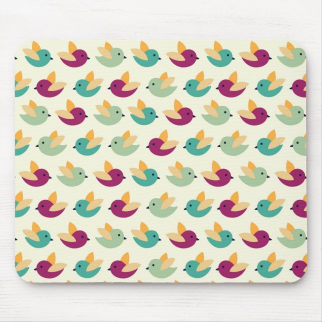 Birds pattern mouse mat (Front)