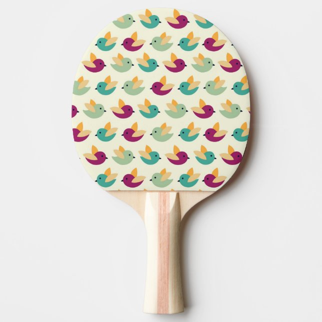 Birds pattern ping pong paddle (Front)