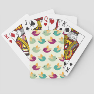 Birds pattern playing cards