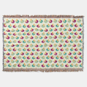 Birds pattern throw blanket