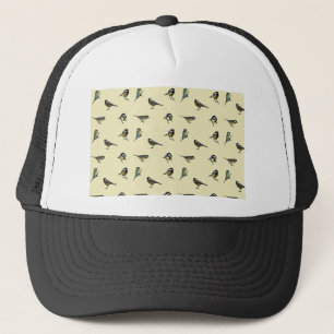 Birds pattern trucker hat