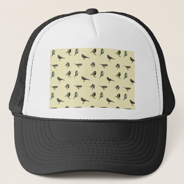 Birds pattern trucker hat (Front)