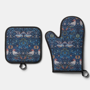 Birds Pattern, William Morris Oven Mitt & Pot Holder Set