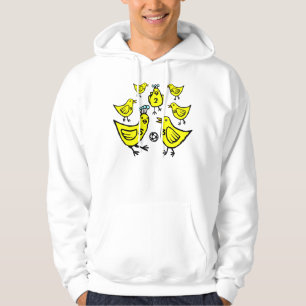 Birds Playing Football - Colour II Hoodie