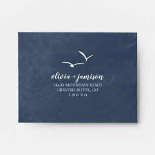 Birds Self-Addressed RSVP Envelope
