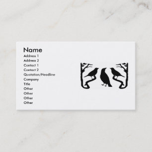Birds Silhouette Business Cards