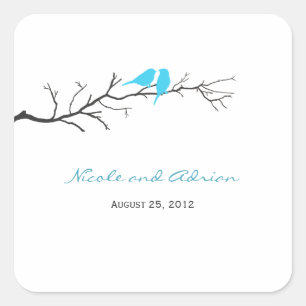 Birds Silhouettes Favour Stickers or Envelope Seal