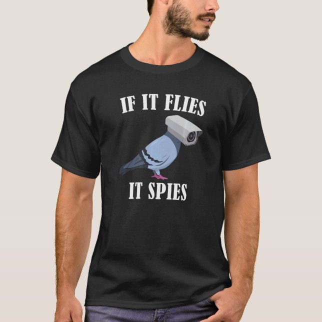 Birds Spie Conspiracy Joke Meme Surveillance Mens  T-Shirt (Front)