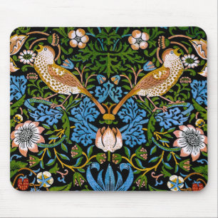 Birds & Strawberries William Morris Fine Art Mouse Mat