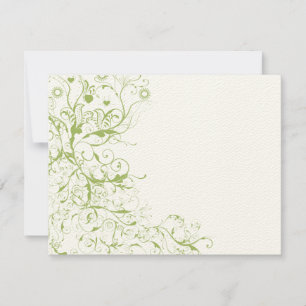 Birds & Swirls Wedding RSVP Response Card #17