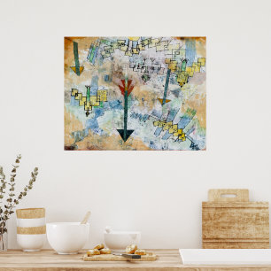 Birds Swooping Down and Arrows Poster