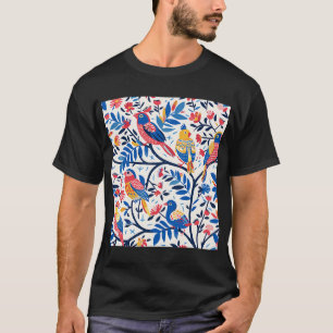 Birds T-Shirt Pattern New Colourful Vibrant