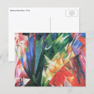 Birds (Vogel) by Franz Marc, Vintage Cubism Art Postcard