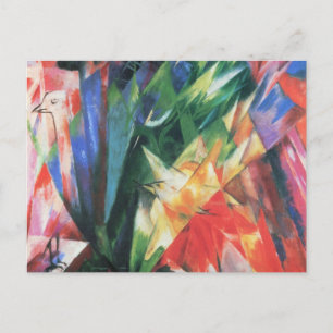 Birds (Vogel) by Franz Marc, Vintage Cubism Art Postcard