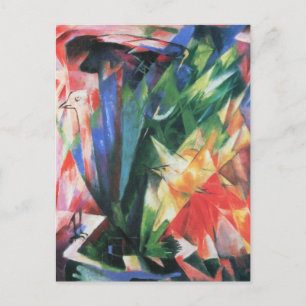 Birds (Vogel) by Franz Marc, Vintage Cubism Art Postcard