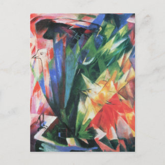 Birds (Vogel) by Franz Marc, Vintage Cubism Art Postcard