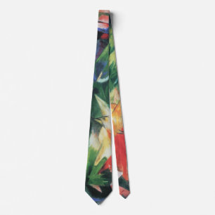 Birds (Vogel) by Franz Marc, Vintage Cubism Art Tie
