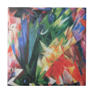 Birds (Vogel) by Franz Marc, Vintage Cubism Art Tile