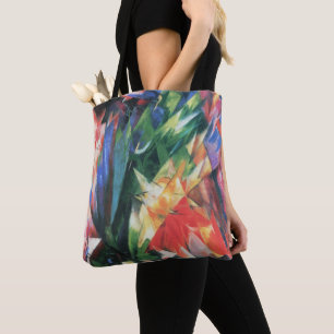 Birds (Vogel) by Franz Marc, Vintage Cubism Art Tote Bag