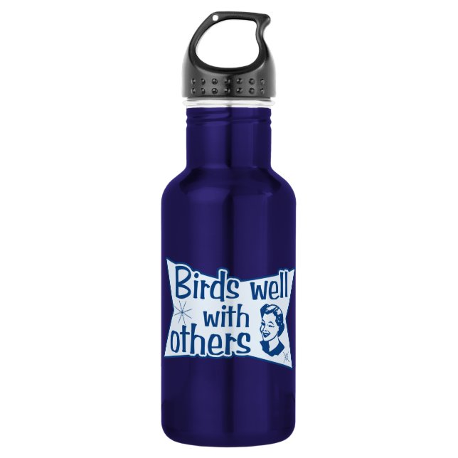 Birds Well With Others 532 Ml Water Bottle (Front)