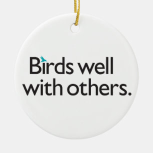 Birds Well with Others Ceramic Tree Decoration