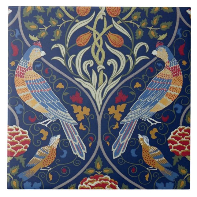 Birds, William Morris Tile (Front)