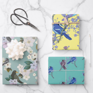 Birds  wrapping paper sheet