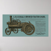 Birdsall's Steam Traction Engine 1889 Farm Tractor