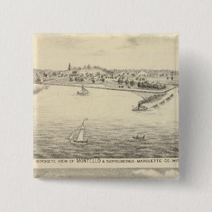 Birdseye view of Montello 15 Cm Square Badge