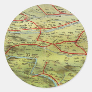 Birdseyes View Great Plains Classic Round Sticker