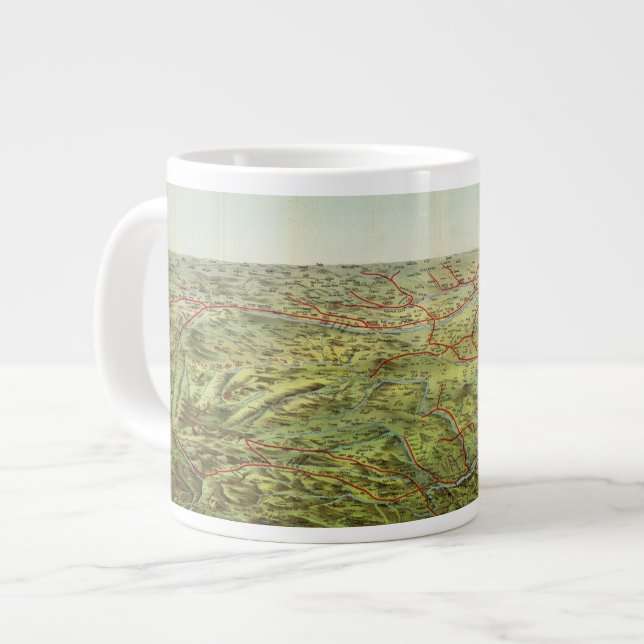 Birdseyes View Great Plains Large Coffee Mug (Front Left)