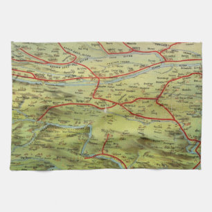 Birdseyes View Great Plains Tea Towel