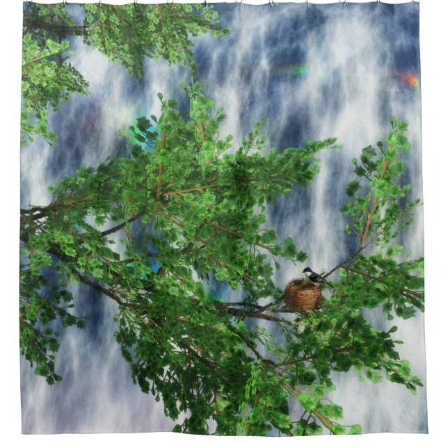 Birdsnest Falls Shower Curtain (Front)