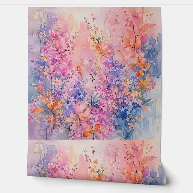 Birdsong Among Blossoms Wallpaper (Unrolling)