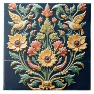 Birdsong Gossip at the Ornamental Blooms Tile