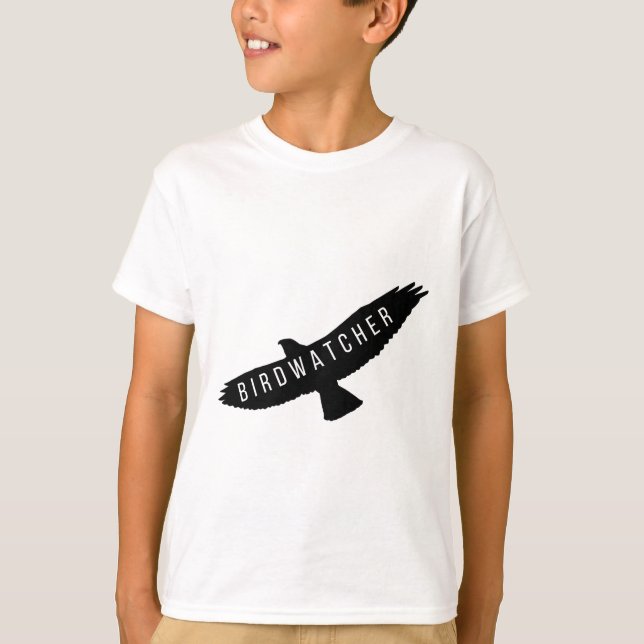 Birdwatcher bird art logo T-Shirt (Front)