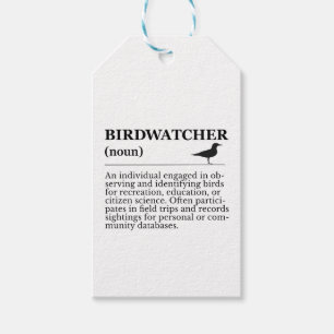 Birdwatcher Definition Observation Identification Gift Tags