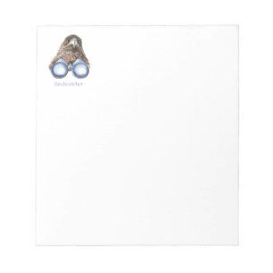 Birdwatcher Hawk Bird Watching You Humour Notepad