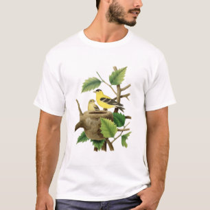 Birdwatching gift ,vintage american goldfinch nest T-Shirt