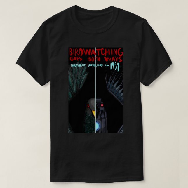 Birdwatching Goes Both Ways     T-Shirt (Design Front)