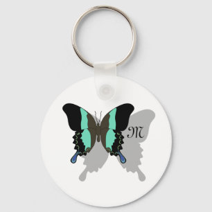 Birdwing Butterfly Shadow Monogram Key Ring